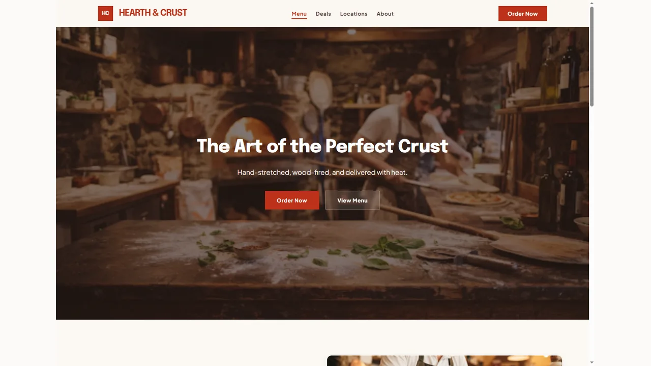 Hearth & Crust work preview